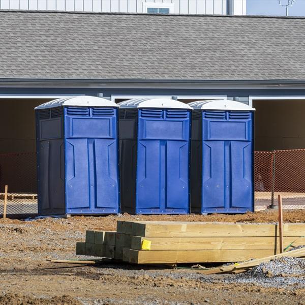 Heavy-duty construction site porta potty in Sacramento, California